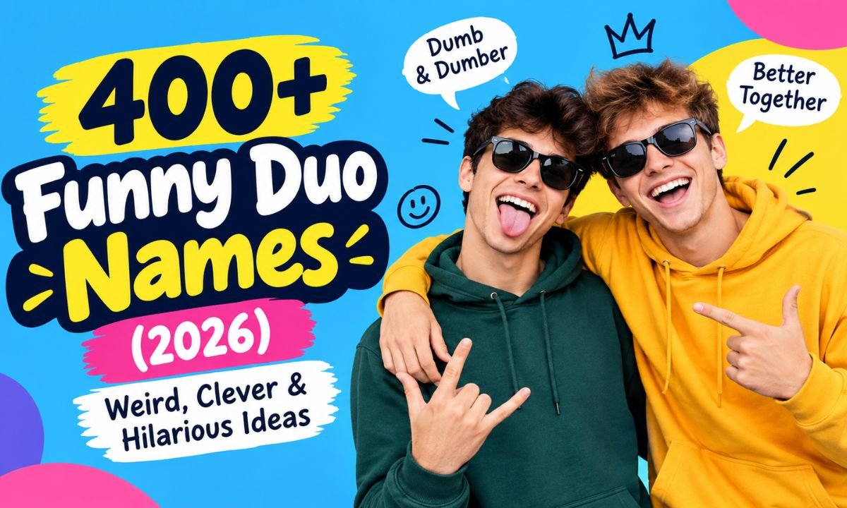 400+ Funny Duo Names (2026): Weird, Clever & Hilarious Ideas