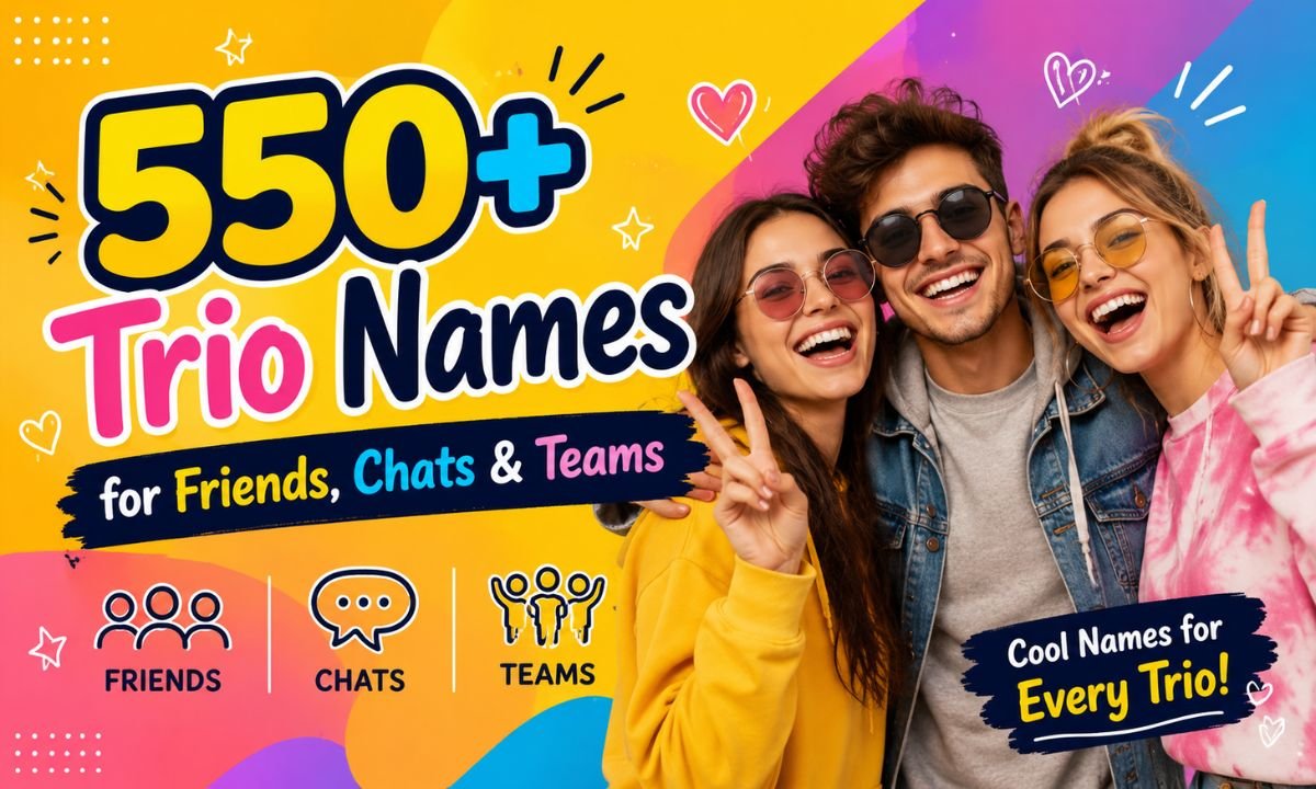 550+ Trio Names for Friends, Chats & Teams